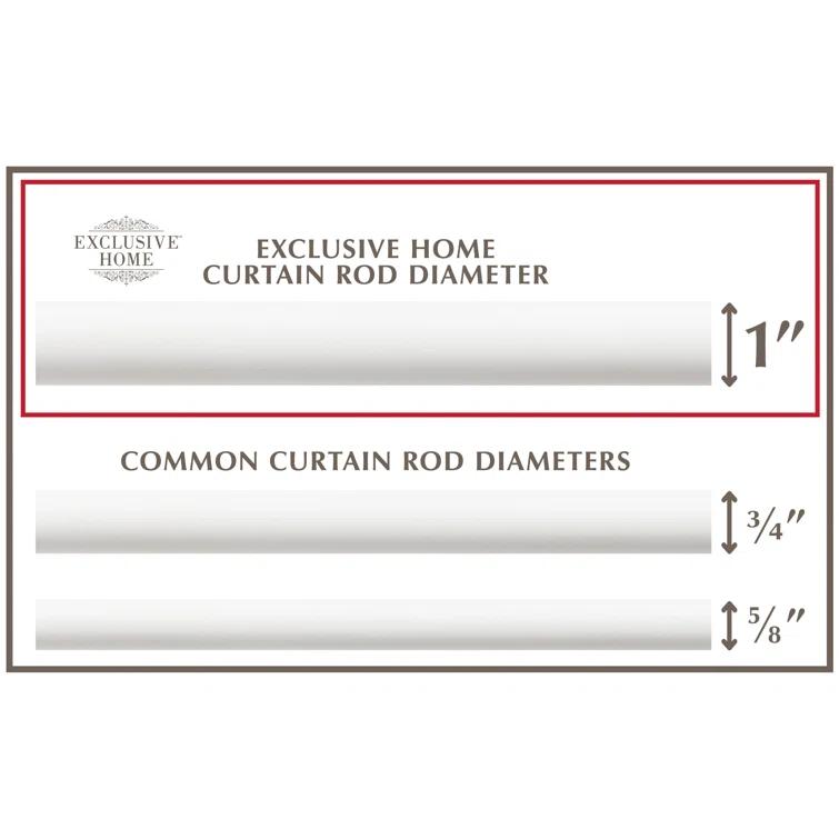 Amalgamated Textiles EXCLUSIVE HOME Crystal Ball 1" Curtain Rod and Finial Set