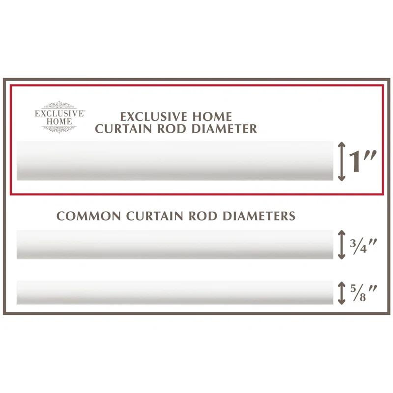 Amalgamated Textiles EXCLUSIVE HOME Crystal Ball 1" Curtain Rod and Finial Set