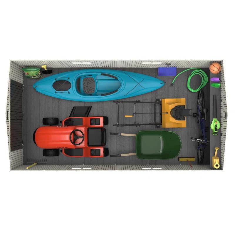 Lifetime 15 Ft. x 8 Ft. High-Density Polyethylene (Plastic) Steel Reinforced Outdoor Storage Shed