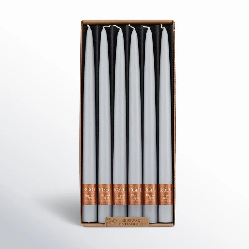 12 Piece Unscented Taper Candle Set