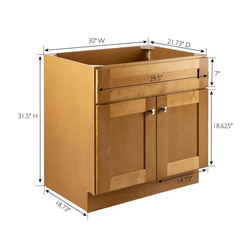 Design House Brookings 30 Inch Bathroom Vanity, Ready to Assemble, Solid Wood, Sherwin Williams – Design House, 587089