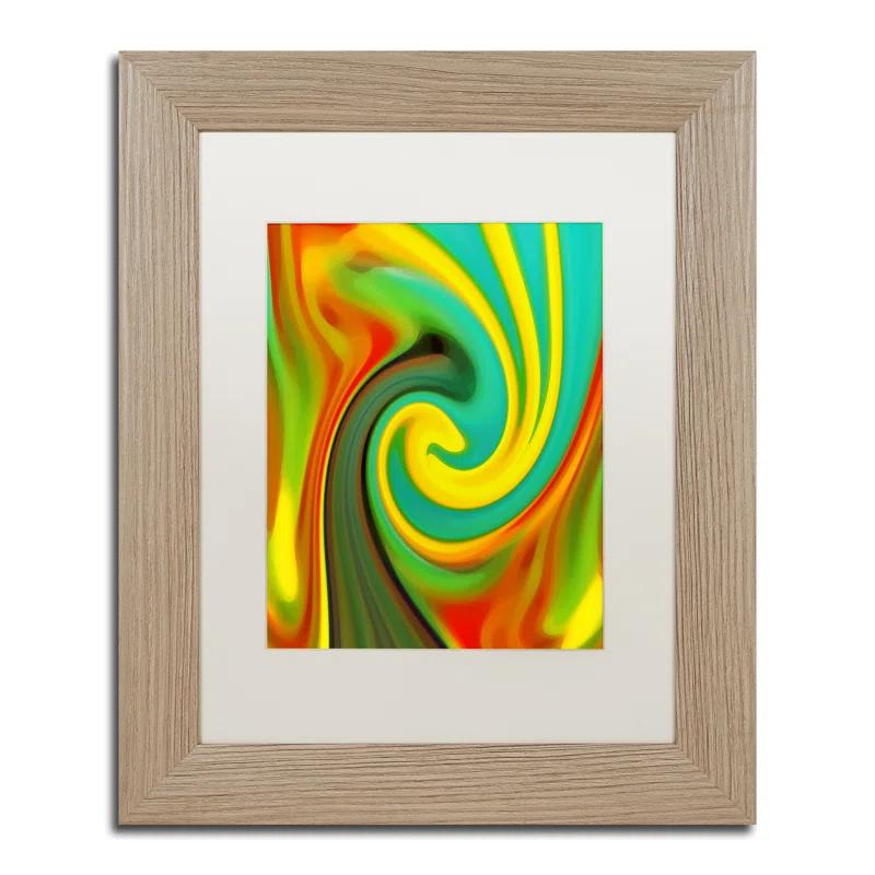 Trademark Fine Art 'Abstract Flower Unfurling Vertical 1' by Amy Vangsgard Framed Graphic Art | Wayfair