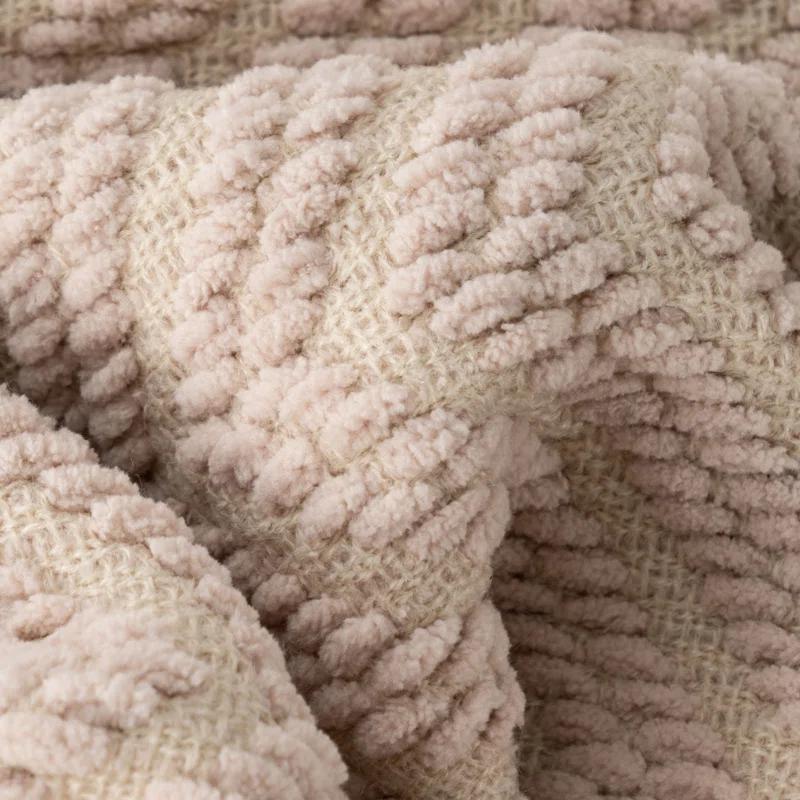 Battilo Home Throw Blanket for Couch, Super Soft Cozy Warm Throws for Twin Bed, Knit Woven Chenille Blanket Versatile for Sofa Bedroom Home Decor
