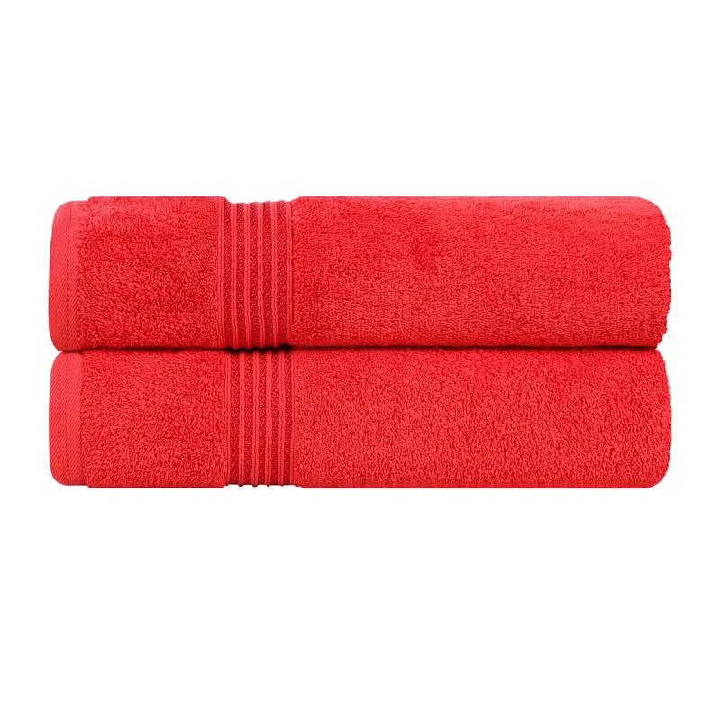 Superior Heritage Certified Egyptian Cotton Plush Absorbent Luxury Bath Towel (Set of 2)