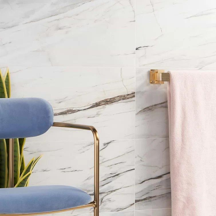 Bond Tile 12" x 24" Polished Marble Look Porcelain Floor and Wall Tile