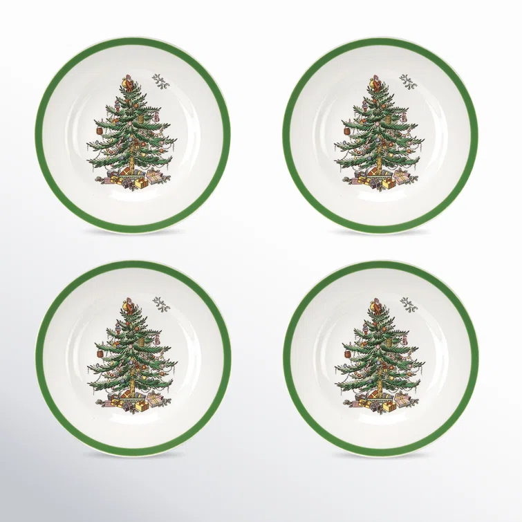 Spode Christmas Tree Bread & Butter Plate (Set of 4)