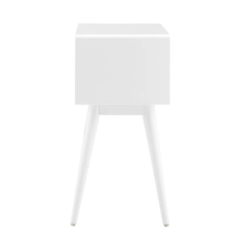 Elle Decor Stephanie Elle Decor Mid-Century Modern Nightstand with 2- Drawers for Storage