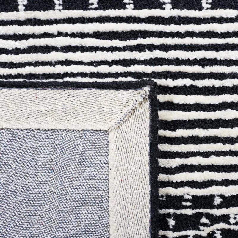 Foundry Select Glamour Hand Tufted Viscose/Wool Southwestern Rug in Ivory/Black