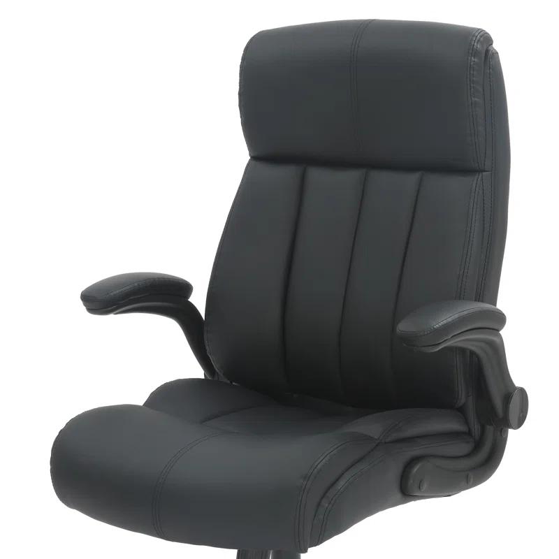 Winston Porter Baillie Medium Back Executive Office Chair with Flip-Up Arms