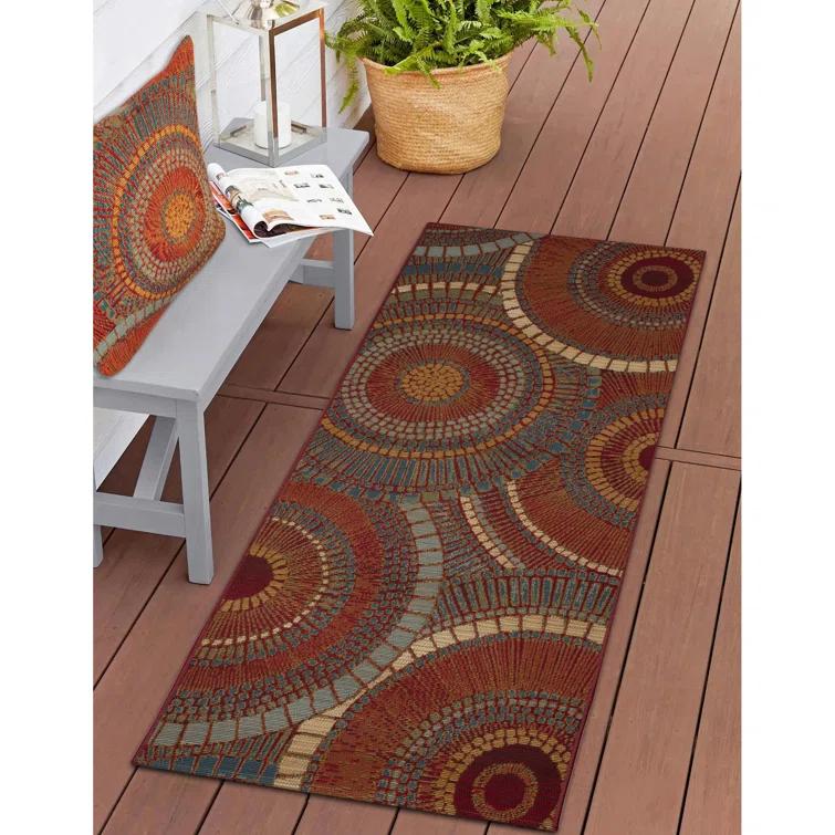 Liora Manne Marina Circles Indoor/Outdoor Pillow 18" X 18"