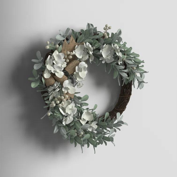 Kelly Clarkson Home 22 Inch Grapevine Hydrangea Wreath