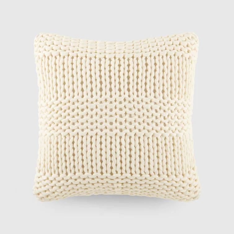 Becky Cameron Cozy Chunky Knit Acrylic Decor Throw Pillow