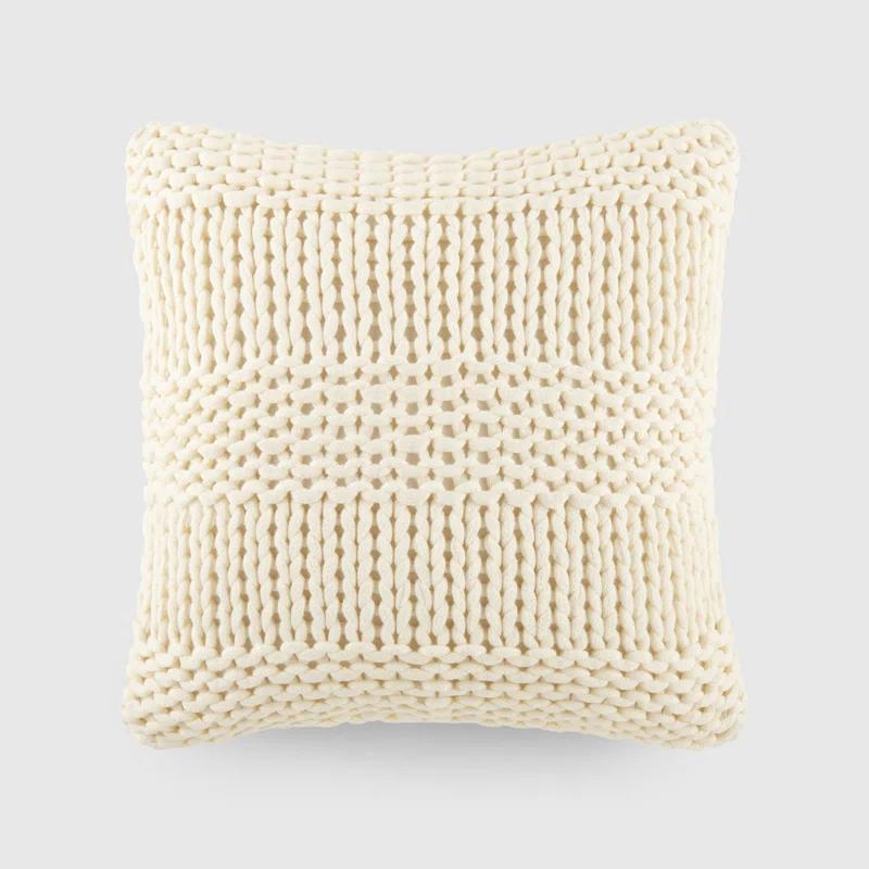 Becky Cameron Cozy Chunky Knit Acrylic Decor Throw Pillow