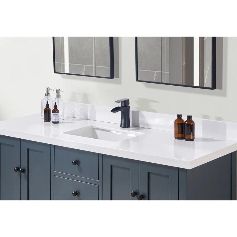61'' Stone Single Bathroom Vanity Top with Sink