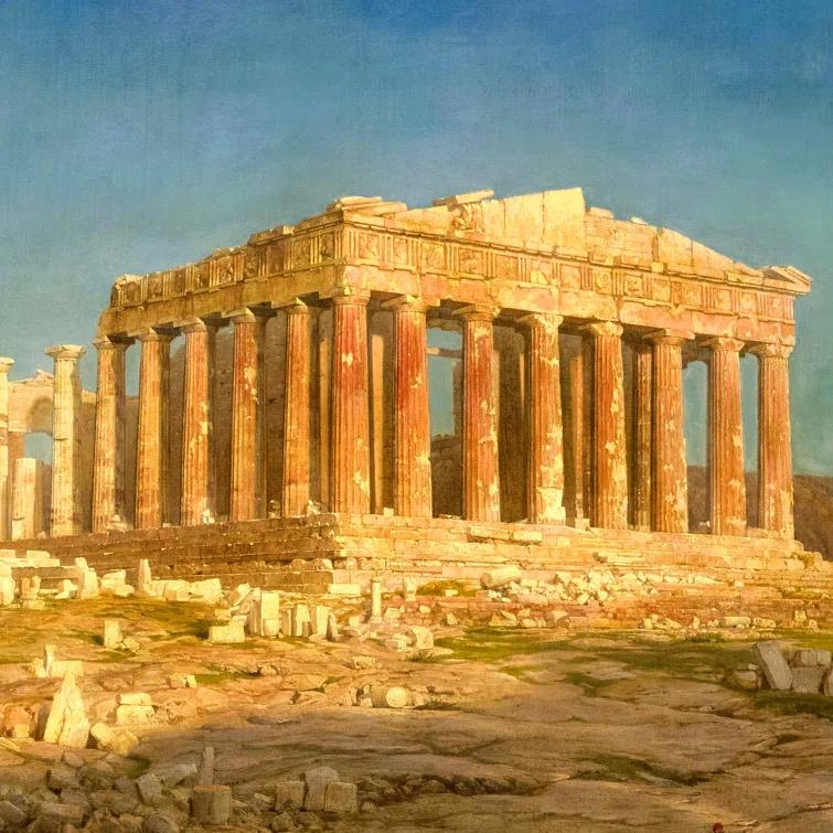 Design Toscano The Parthenon by Frederic Edwin Church Framed Print on Canvas