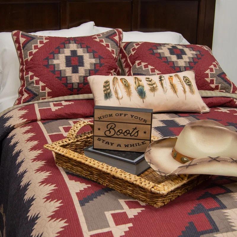 Donna Sharp Mojave Red Square Pillow Cover & Insert | Wayfair