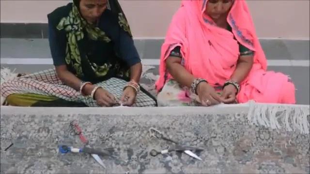 Reversible Taupe Hand-Knotted Wool & Viscose Accent Rug with Faded Embellishment