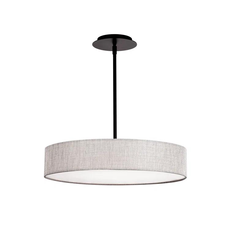 Manhattan 20-Inch Black LED Drum Pendant Light