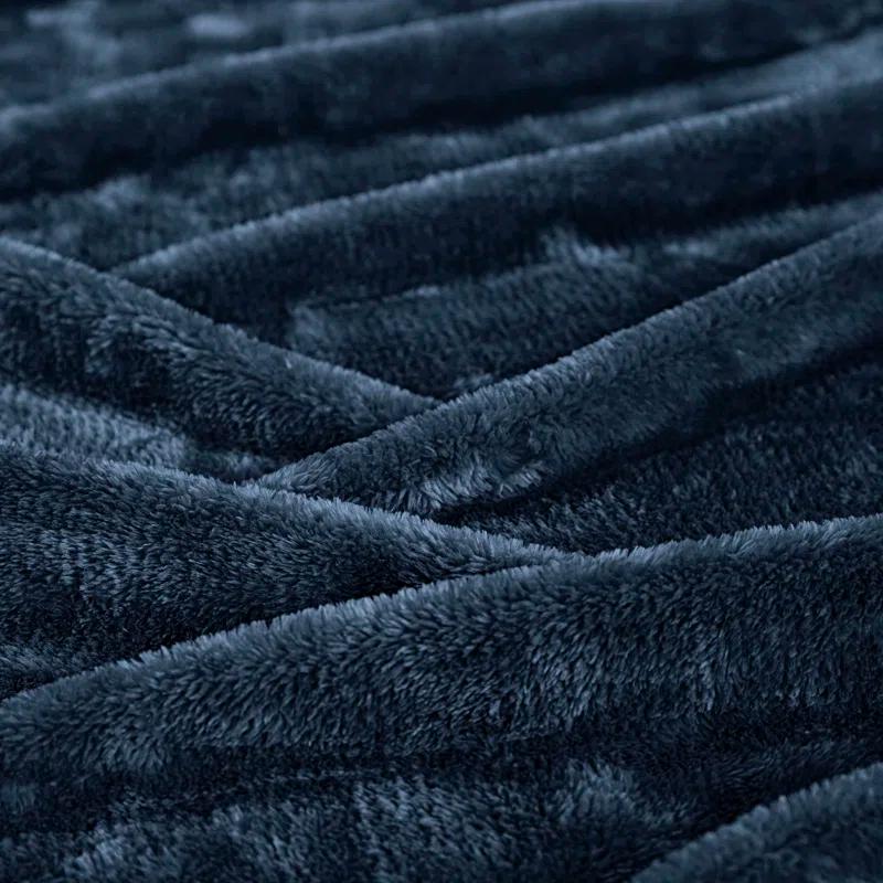 Superior Solid Polyester Reversible All-Season Fleece Throws Blanket