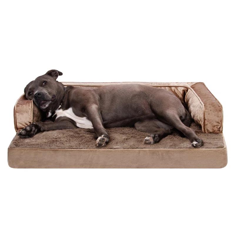 FurHaven Plush & Velvet Comfy Couch Sofa-Style Pet Bed