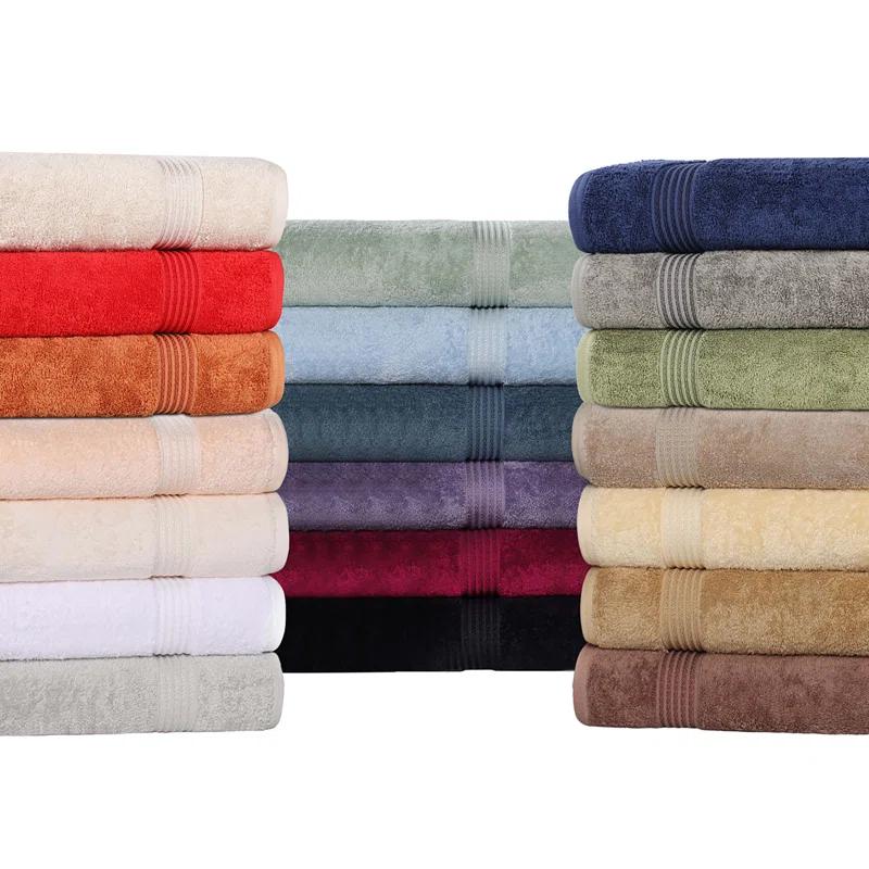 Superior Heritage Certified Egyptian Cotton Plush Absorbent Luxury Bath Towel (Set of 2)