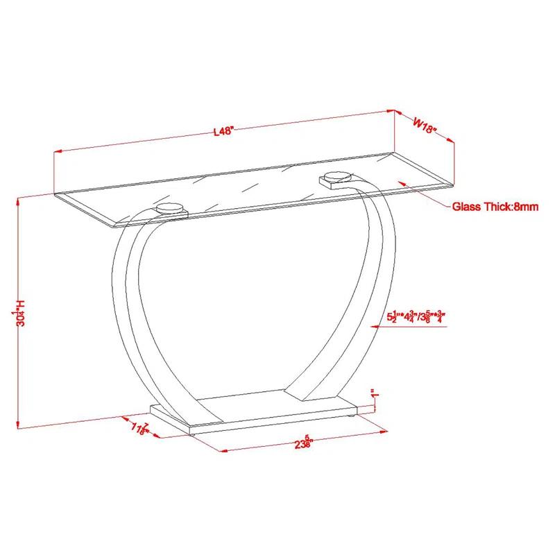 Orren Ellis Hawanya 48'' Console Table
