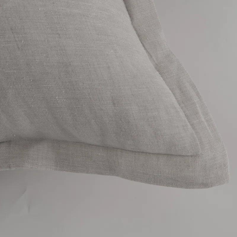Stone Washed French Linen European Square Pillow Shams 26 x 26" (Set of 2)