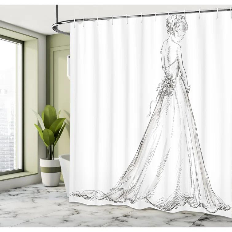 Ambesonne Shower Curtain with Hooks Included