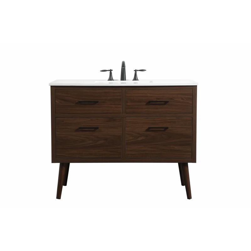 Elegant Kitchen and Bath Elegant Kitchen and Bath 42 Inch Single Bathroom Vanity in Natural Oak