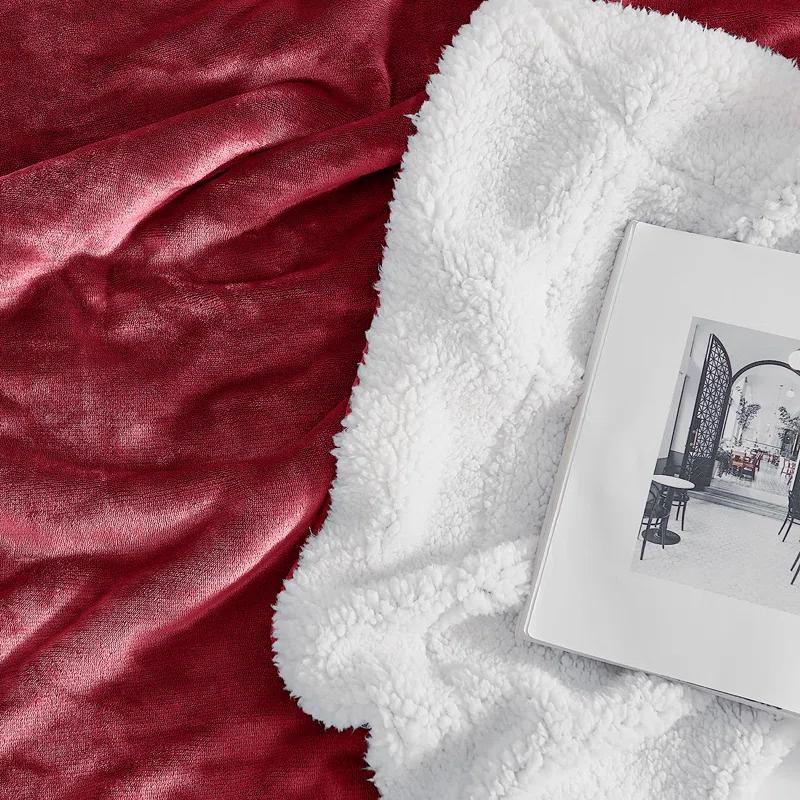 IMPERIAL HOMEWARE LONDON LIMITED Sherpa Fleece Fur Thick Reversible Blanket Throw