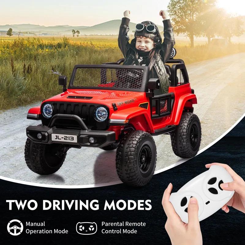 Hetoy 24V 7AH 2 Seater Kids Ride On Truck Car Electric Vehicles For Toddles 2WD/4WD Switchable Battery Powered Cars With Remote Control