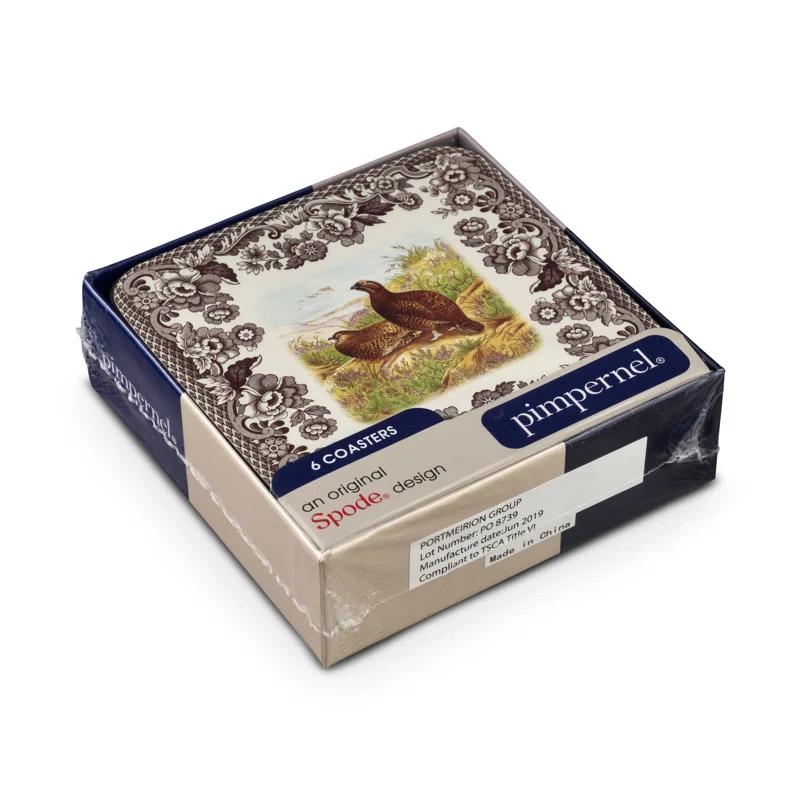 Pimpernel Woodland Coasters 4"X 4" (Set of 6)