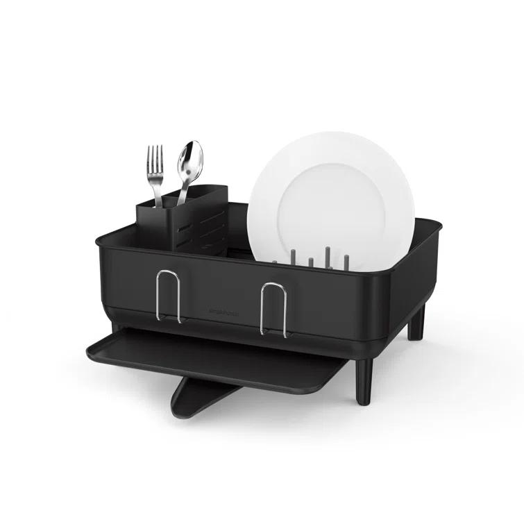 Simplehuman Black Compact Steel Frame Dishrack