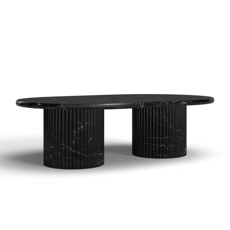 Mercer Oval Coffee Table - Black Marble