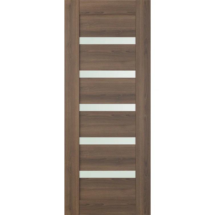 Belldinni Avon 07-04 Solid Manufactured Wood and Glass Paneled Prefinished Standard Door