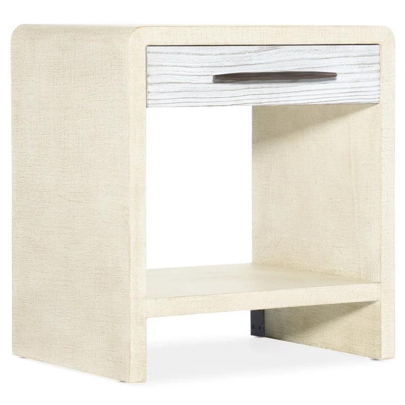 Cascade 1 - Drawer Nightstand in White/Cream/Beige