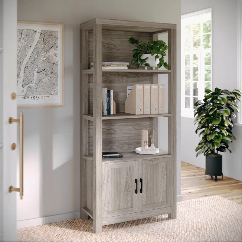 Martha Stewart Teague Martha Stewart 68" Shaker Bookcase with Storage Cabinet