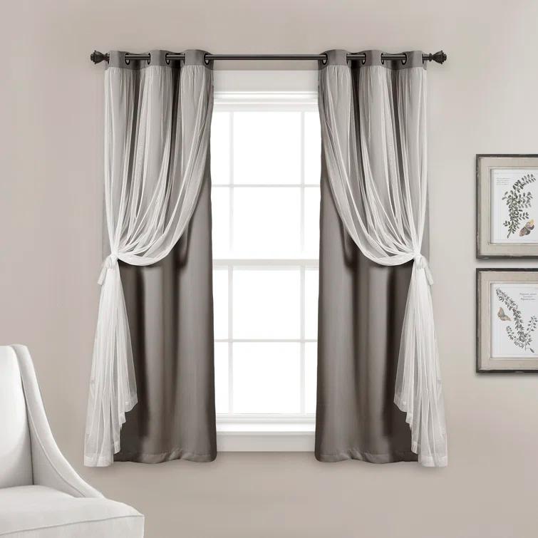 Lush Decor Polyester Blackout Curtain Pair (Set of 2)