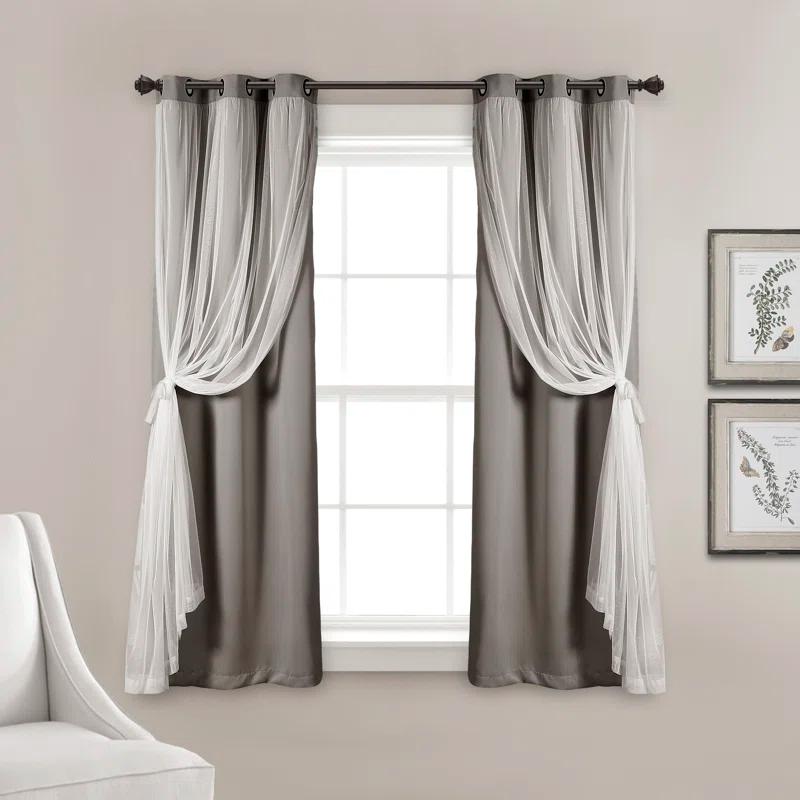 Lush Decor Polyester Blackout Curtain Pair (Set of 2)