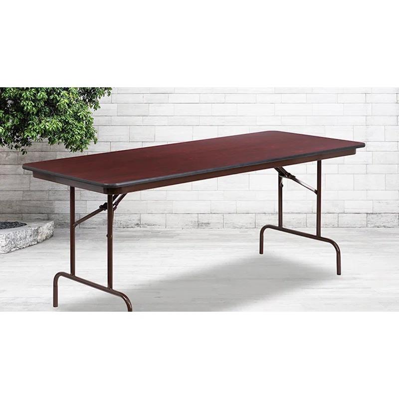 Flash Furniture Wofford 24" x 48" Rectangular High Pressure Mahogany Laminate Folding Banquet Table