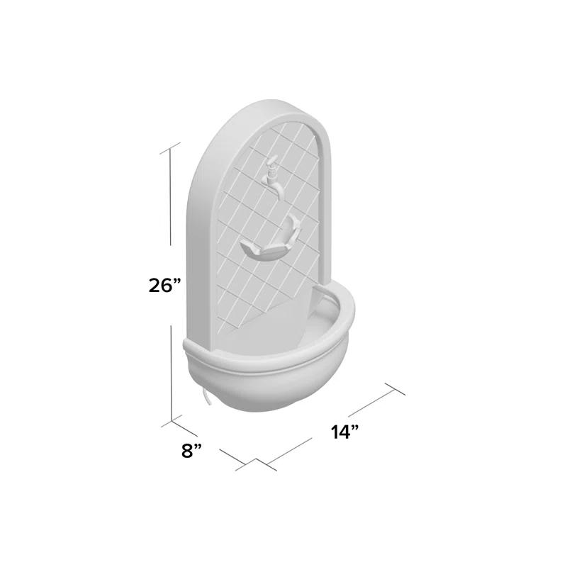 Millwood Pines Tristin Weather Resistant Wall Base Fountain