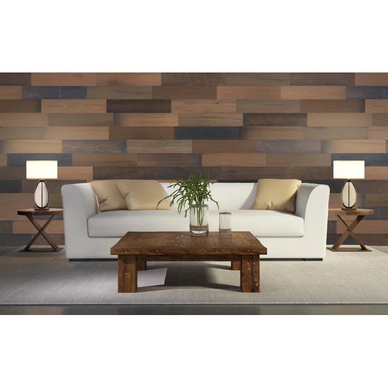 HomeRoots Thermo-Treated 1/4 x 5 in. x 4 ft. Barn Wood Wall Planks (10 sq. ft. 6-Pack)