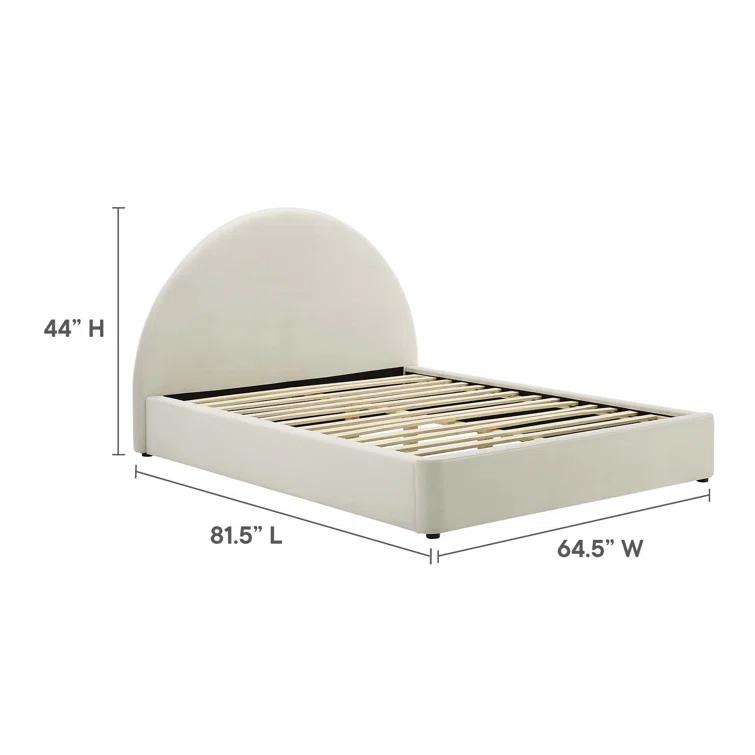 Modway Resort Performance Velvet Arched Round Platform Bed