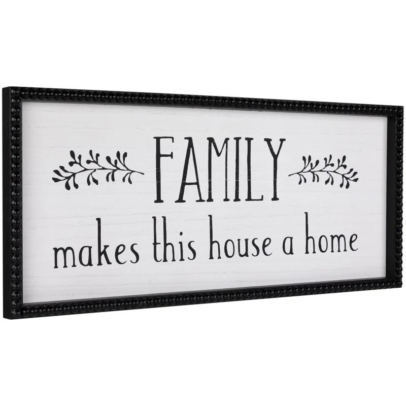 Northlight Seasonal Family Makes This House A Home Framed Wall Art - 23.75"