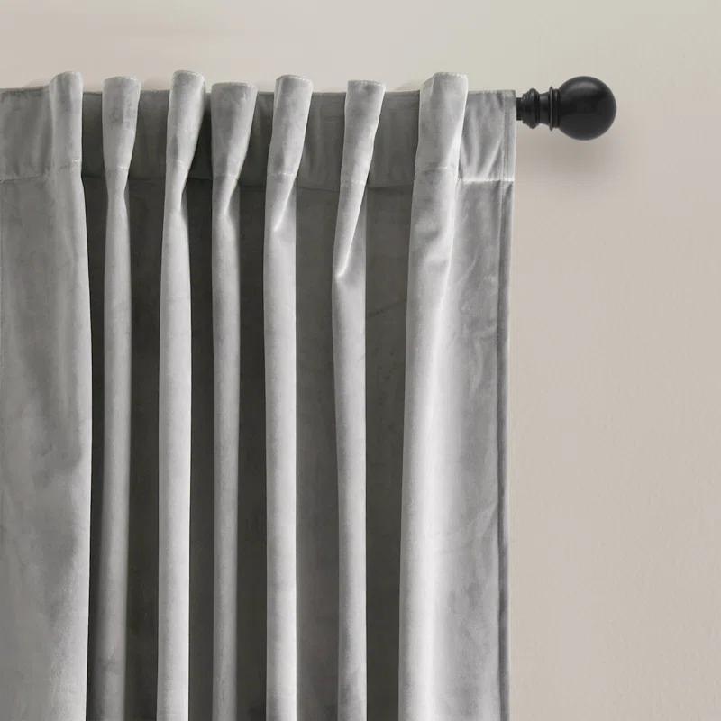 Lush Decor Prima Velvet Solid Velvet Room Darkening Curtain Pair (Set of 2)