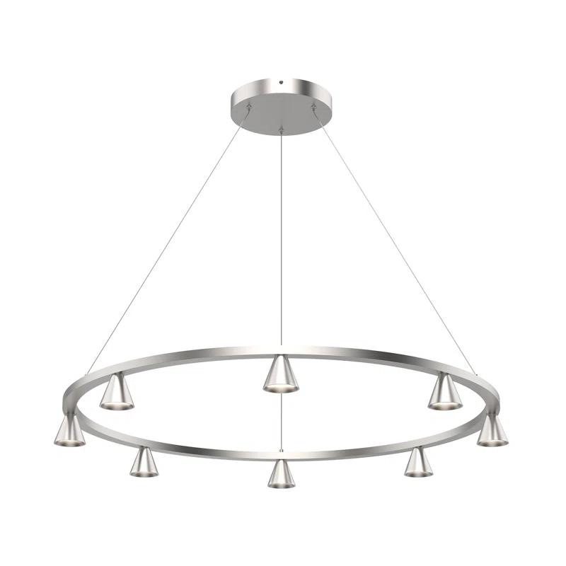 Kuzco Lighting 8 - Light Dimmable LED Wagon Wheel Chandelier