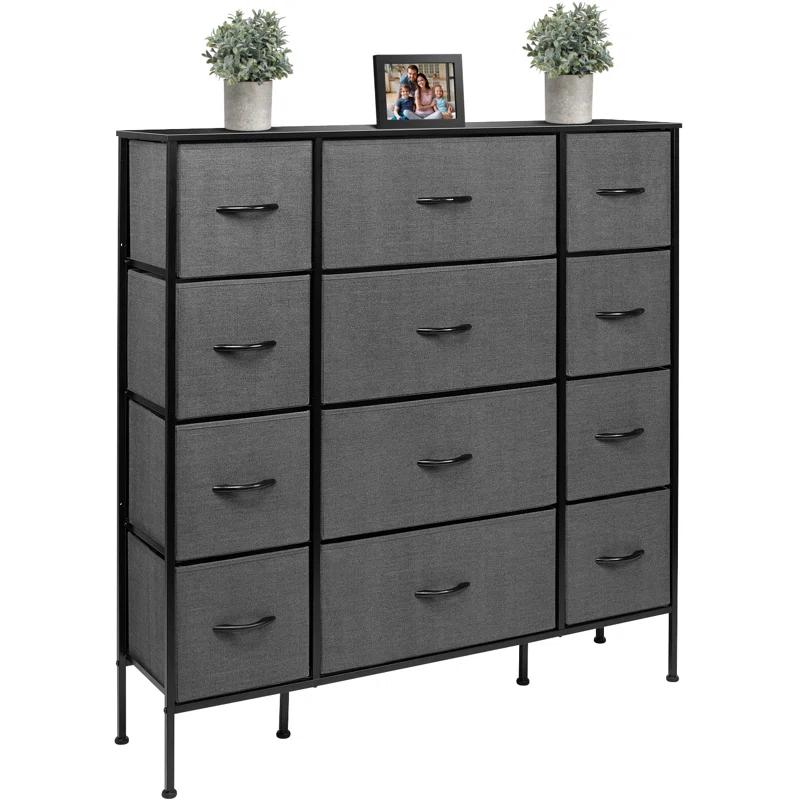 Sorbus Sorbus 12 Drawers Dresser with Steel Frame and Wood Top