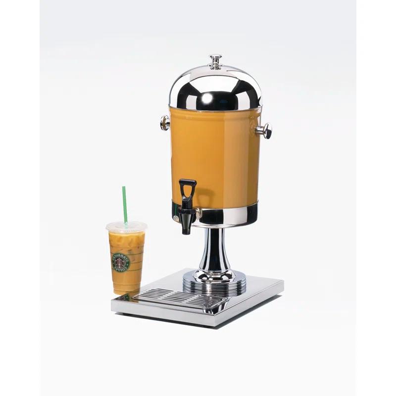 Cal-Mil Stainless Steel Acrylic Beverage Dispenser with Ice Chamber