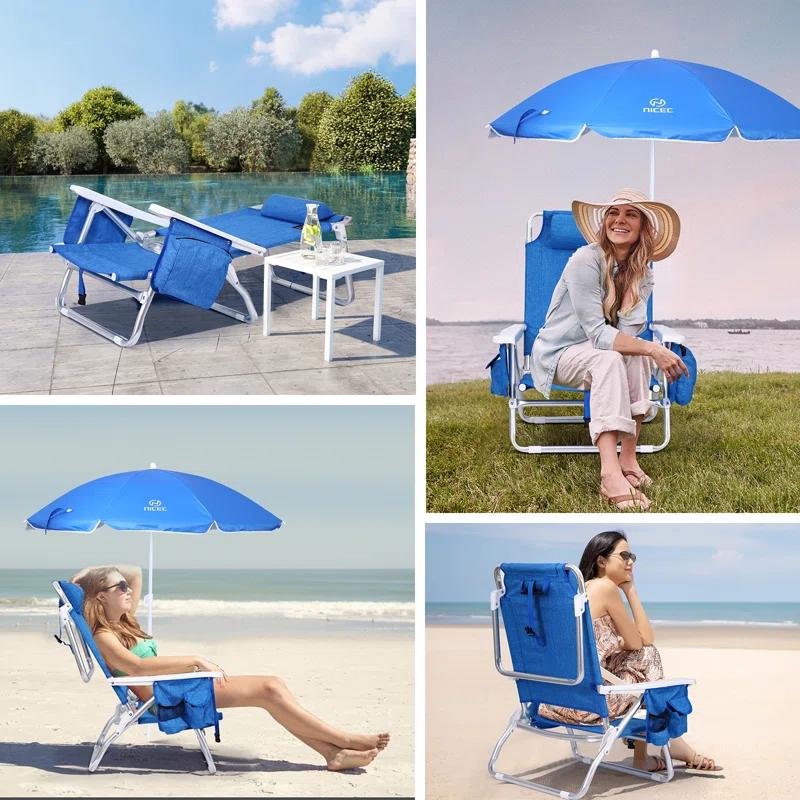Tanyiah Folding Beach Chair (Set of 2)