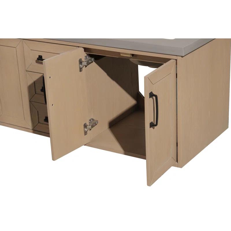 Ari Kitchen & Bath Venice 55'' Double Bathroom Vanity with Quartz Top